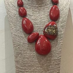 COLLAR RED AND GOLD