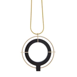 COLGANTE GAFAS SATURNO NEGRO