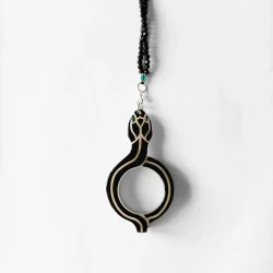 COLGANTE GAFAS SERPIENTE STRASS ESMERALDA