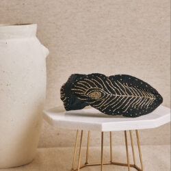 DIADEMA ABALORIOS MARRÓN/ORO