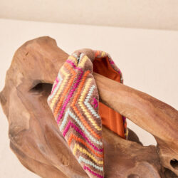 DIADEMA BORDADA HILOS BEIGE