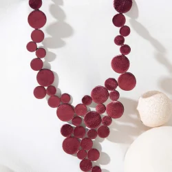 COLLAR ABSTRACTION BURGUNDY V