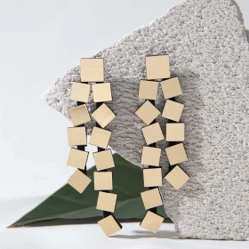 PENDIENTES BAUHAUS SQUARE LONG