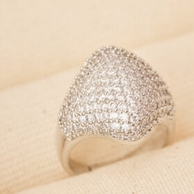 ANILLO METALIZADO INCRUSTACIONES CRISTAL