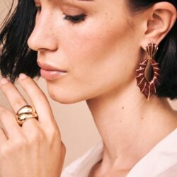 ANILLO DOBLE GOTA DORADO