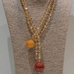 COLLAR NAPOLES - TRANSPARENTE MOSTAZA