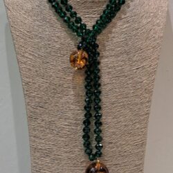 COLLAR NAPOLES - VERDE BOTELLA Y AMBAR