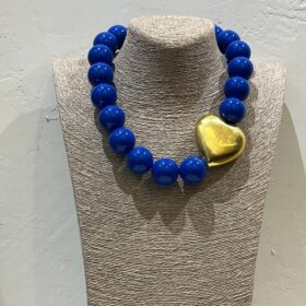 COLLAR CORTO CUORE AZUL