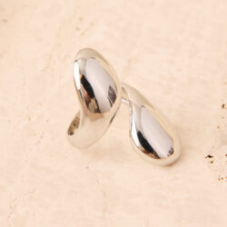 ANILLO DOBLE GOTA PLATEADO