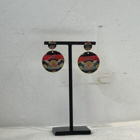 PENDIENTES RED VELVET REDONDO PEQUEÑO