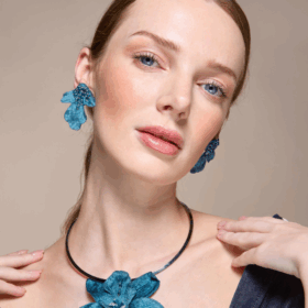 PENDIENTES SUCREÑA AZUL