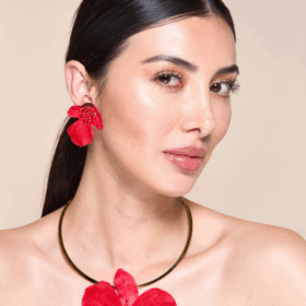 PENDIENTES SUCREÑA ROJO