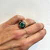 ANILLO CÍRCULO AGATA VERDE Y ONIX