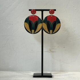 PENDIENTES VELOUR DÉCO REDONDO GRANDE