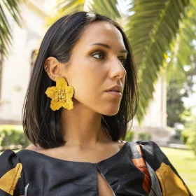 PENDIENTES JARDIN MINI MOSTAZA