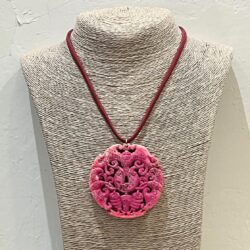 COLLAR PIEDRAS MANDALA ROSA