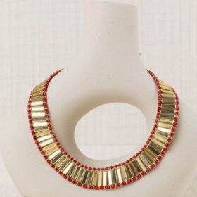 CHOCKER ABANICO ROJO