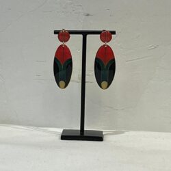 PENDIENTES VELOUR DÉCO GRANDE OVAL