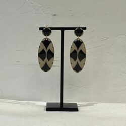 PENDIENTES NOIR ELEGANCE OVAL