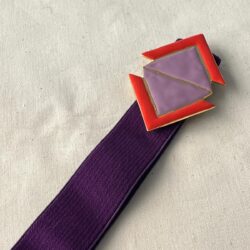 CINTURÓN ELÁSTICO HEBILLA ROMBOIDE ROJO