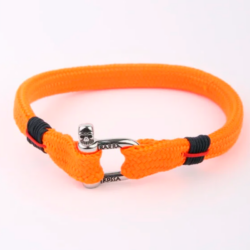 PULSERA NARANJA Y REMATE NAVY