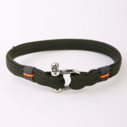 PULSERA KAKI Y REMATE NARANJA