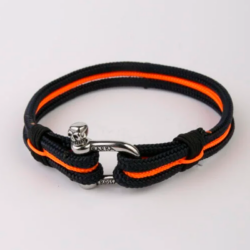 PULSERA TRIPLE NAVY Y NARANJA