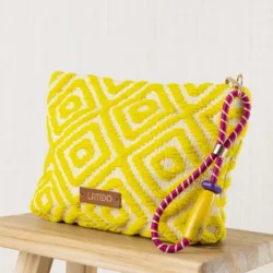 BOLSO CARTERA DE MANO AMARILLO