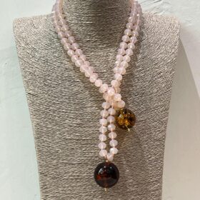 COLLAR SPHERA AMBAR EN 2 TONOS