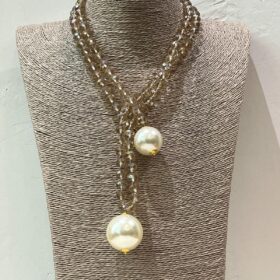COLLAR SPHERA TRANSP. PERLAS