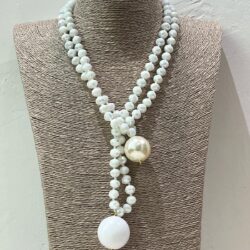 COLLAR SPHERA BLANCO Y PERLA