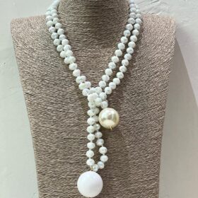 COLLAR SPHERA BLANCO Y PERLA