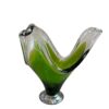 CENTRO DE CRISTAL VERDE MURANO AÑOS 70